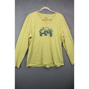 Life is Good Crusher Tee Long Sleeves-Jeep-Size XL